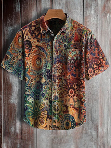 <span class=keywords><strong>Chemise</strong></span> <span class=keywords><strong>pour</strong></span> <span class=keywords><strong>homme</strong></span> de style hawaïen ample à col rabattu, à séchage rapide, respirante, imprimée, décontractée, vintage, en gros - Product Image 1