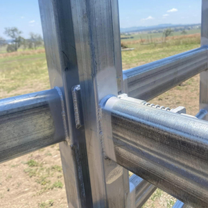 12 फीट भारी शुल्क गैल्वेनाइज्ड धातु गोल पेन मवेशी खेत घोड़ा यार्ड पोर्टेबल बाड़ पैनल - Product Image 2