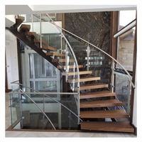 Escalier personnalisé Alucasa, escalier extérieur haut de gamme pour villa, escalier en spirale en métal extérieur