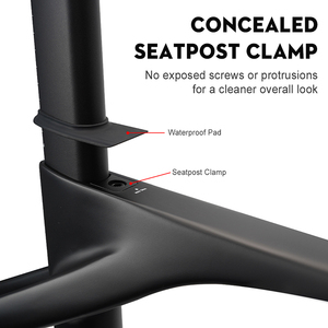 TOSEEK <strong>Carbon</strong> Fiber <strong>Light</strong> Weight Road Bike <strong>Frame</strong> 700c Road Bicycle Internal Cable Routing BBT47 Thru Axle Road Bike FrameSet OEM - Product Image 5