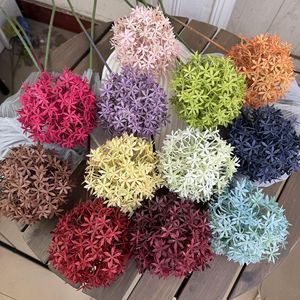 Boule de fleurs artificielles Jinxi en plastique, haute simulation, accessoires de décoration pour mariage et maison, thème forêt, arrangements floraux, ornements - Product Image 2