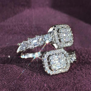 Anello di Diamanti T0760 con Taglio Smeraldo, Diamante Naturale, Anello di Fidanzamento Classico da Donna - Product Image 5