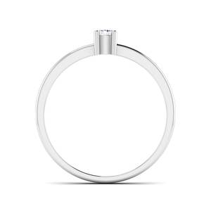 Classique Simple luxe femmes bijoux en or à la mode coupe laboratoire cultivé diamant Solitaire fiançailles mariée anneaux de mariage - Product Image 3