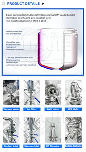 HUAJIE Hydraulic Lifting Vakuum Emulgator Mischer Tank Kosmetik Beauty Blender Körper Gesicht Feuchtigkeit creme Kleber Planetar - Product Image 4