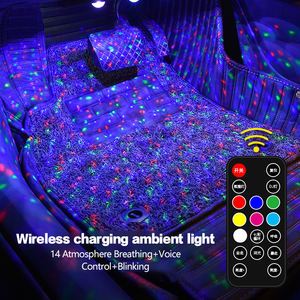 Luce Atmosfera Auto Sotto i Piedi Ricarica USB Luce Ritmica Colorata Controllata dalla Voce Luce LED Decorativa Modificata per Auto - Product Image 4