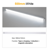 Nouveau Design lampe d'armoire de forme longue avec détecteur de mouvement USB rechargeable veilleuse d'intérieur chambre à coucher lumière inductive