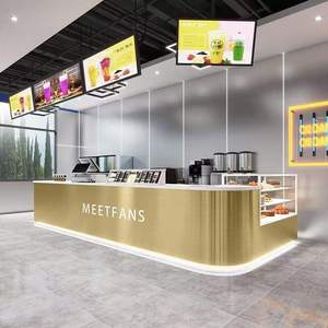เคาน์เตอร์ต้อนรับ FRP ลายหิน ดีไซน์ทันสมัย สำหรับร้านกาแฟ คาเฟ่ บาร์ ร้านอาหาร สำนักงาน ล็อบบี้ โรงแรม คลินิก - Product Image 2