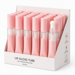 Tubo de Brillo Labial Rosa de 5ml, Envase Vacío con Aplicador Grande y Esponjoso, para Niños, Adolescentes, Marca Indie, Fabricante con Logotipo Personalizado - Product Image 5