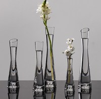Vases à bourgeon en verre nordique modernes pour décoration intérieure Vases à fleurs élégants à tige unique pour centre de table de mariage