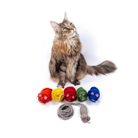 Jouet pour animaux de compagnie en laine feutrée à la main durable, 100% laine naturelle de Nouvelle-Zélande, jouet à mâcher sûr, écologique, jouet interactif pour petits animaux