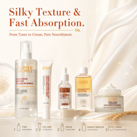 Flower Secret 5pcs Set Perawatan Wajah Ekstrak Beras Anti-Penuaan Pemutih - Pabrik OEM/ODM Label Pribadi Profesional