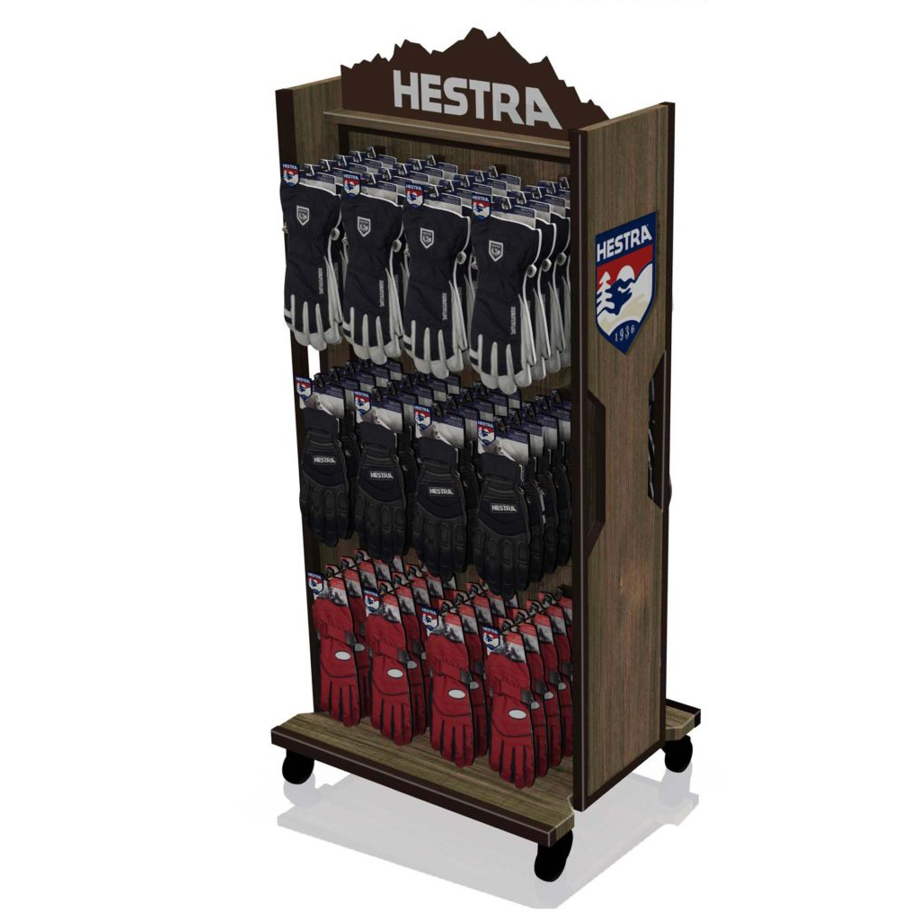 Hot Selling Retail Store Wooden Cabinet Rotative Display Rack Boutique Clothing Racks With Custom Logo — view 2