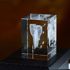 Sang Trọng <span class=keywords><strong>3D</strong></span> Laser Cube Pha Lê Mô Hình Răng Và Miệng Khoang Lưu Niệm Cho Bảng Trang Trí Và Khoa Học Giáo Dục - Product Image 6