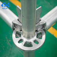 Ensemble complet d'échafaudage modulaire Ringlock avec poutre de liaison, étaie et socle pour plateforme de travail