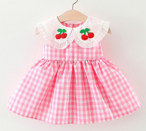 Vestido Casual para Niñas Pequeñas 100% Algodón al por Mayor con Estampado de Cerezas, Compre Directamente de Fábrica en China a Precio de Fábrica - Product Image 2