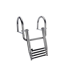 Nouvelle échelle de bateau télescopique 3 marches rétractable en acier inoxydable, échelle de bain de qualité marine, accessoire de yacht - Product Image 5