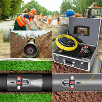 Caméra vidéo industriel d'inspection de canalisations, Endoscope, câble de 30M, 7 pouces, enregistrement vidéo DVR, rotation à 360 degrés