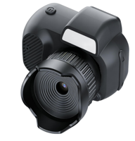 Mini caméra DC27C, petite caméra en forme de bouton, capteur CMOS 2MP, MicroSD 64 Go, caméra vidéo HD 1080p, lampe torche LED intégrée, écran LCD IPS 0,96 pouces