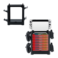 Tour de rangement multifonctionnelle pour console Nintendo Switch, avec support, en aluminium, pour Joy-Con, pour NS Pro OLED