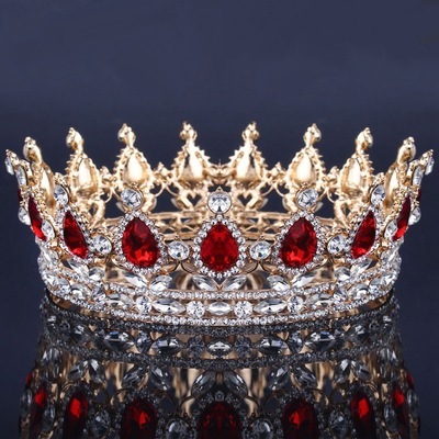 Bride Handmade Crystal Pearl Crown Wedding