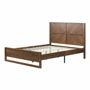 Adjustable Wooden King <b>Bed</b> <b>Frame</b> for Bedroom with Velvet Upholstery - Product Image 4
