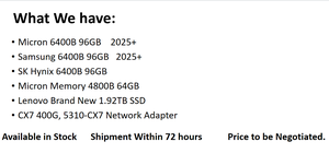 หน่วยความจำเซิร์ฟเวอร์ Micron MTC40F204WS1RC64BC1R DDR5 96G 6400B RDIMM ECC ของแท้ใหม่ สำหรับเซิร์ฟเวอร์ AI HPC แบบ 2Rx4 Registered DIMM - Product Image 5