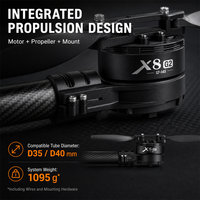 Système de Propulsion Intégré pour Drones X8 G2, 17,5 kg de Poussée, 12S-14S, Moteur/ESC, Hélice Pliable, Communication Cyphal