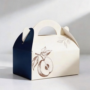 Boîtes à gâteaux, biscuits et pâtisseries personnalisées avec logo, biodégradables, en papier, avec poignée, pour fêtes et mariages - Product Image 4
