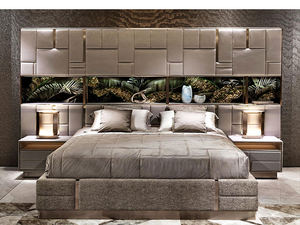 <span class=keywords><strong>Letto</strong></span> <span class=keywords><strong>Matrimoniale</strong></span> di Lusso Personalizzabile in Stile Italiano, Arredamento Camera da <span class=keywords><strong>Letto</strong></span> di Alta Gamma, <span class=keywords><strong>Testiera</strong></span> Alta in Pelle, <span class=keywords><strong>Letto</strong></span> King Size Moderno di Lusso - Product Image 2