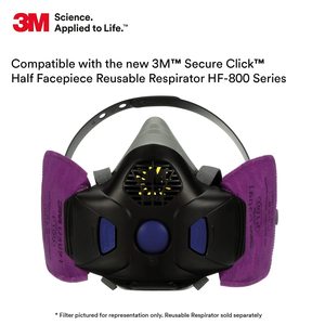 3M Secure Click P100 Particulate Filter D9093C พร้อมตัวกรองก๊าซกรดแบบใช้ซ้ำได้ บรรจุ 144 ชิ้น - Product Image 3