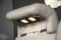 Sofá Seccional Reclinable con Luz Led de 3 Plazas, Juego Moderno de Sillones Reclinables de Cuero, Silla de Auditorio, Sofá de Cine, Muebles de Cine en Casa