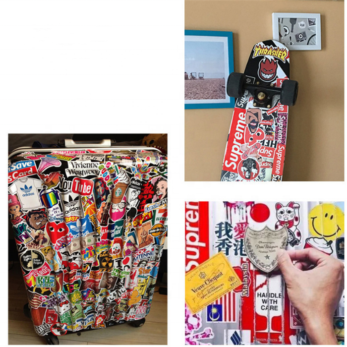 50枚入り グラフィティ ピンク ガール カー スケートボード ステッカー