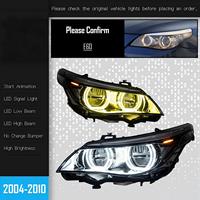 Phare projecteur LED Angel Eye bicolore pour BMW Série 5 E60 M5 Style DRL modifié 2003-2010