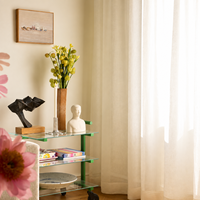 Voilage Moderne en Tulle Translucide pour Fenêtre, Taille Personnalisée 1%-40% pour Toutes Saisons - Vente en Gros