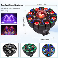 Projecteur de scène 8 bras King Kong Magic Ball 27CH DMX512 avec télécommande, effet laser rouge-vert, stroboscope blanc-doré pour DJ et soirées