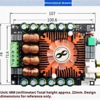 Carte d'amplificateur domestique en plastique HIFI haute fidélité TDA7498E haute puissance numérique 2.0 son stéréo