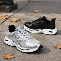 Baskets plateforme pour hommes, style Dad Shoes robustes, rétro, streetwear, respirantes, en maille, antidérapantes, légères, décontractées
