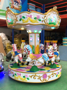 Indoor Playground Soft Play Carousel Electric Kids <b>Mini</b> Ride Motorized Spin Equipment Music Light Trojan Horse - Product Image 6