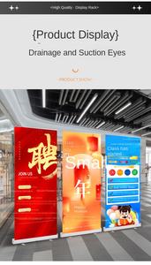 Support de bannière déroulante rétractable amovible en gros, équipement d'affichage vertical sur pied - Product Image 4