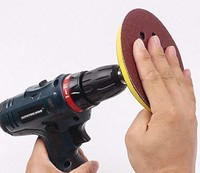 Disque de papier abrasif non tissé de haute qualité 100 mm 4 pouces, disque de ponçage à crochet et boucle pour le polissage du bois