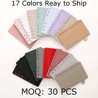 Yihe meilleure vente 6 anneaux A6 Saffiano Epi cuir lâche tableau de bord feuille de mouche pour planificateur avec 6 fentes pour cartes et une boucle de stylo élastique