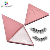 Emballage en papier de maquillage vide de luxe avec logo personnalisé boîtes d'emballage de faux cils magnétiques roses