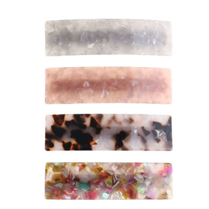 Miairy tóc phụ kiện cellulose acetate Acrylic hình chữ nhật rùa màu tóc barrettes 010215 - Product Image 5