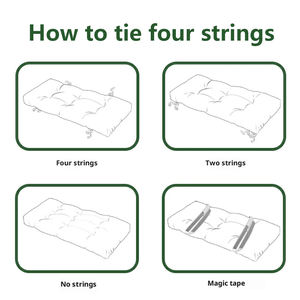 وسادة مقعد خارجية مبطنة سميكة من بايي، غطاء قابل للإزالة والغسل، حشوة فوم مقاومة للماء، تصميم منحني بألوان مخصصة - Product Image 6