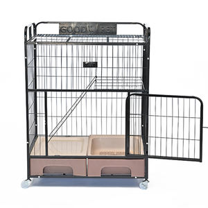 Cages extérieures pour animaux de compagnie, <span class=keywords><strong>cage</strong></span> à chien à tube carré double couche robuste, roues détachables, villa multifonctionnelle pour chats, intérieur - Product Image 2