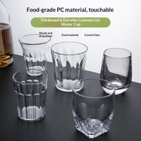 Verre à whisky en acrylique PC, résistant aux hautes températures, transparent, incassable, capacité 301-400 ml, style luxe léger