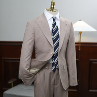 Ensemble de costume à rayures pour homme, style italien, pour affaires, revers pointus, coupe ajustée, style Old Money, qualité supérieure