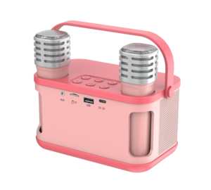 เครื่องคาราโอเกะไร้สายแบบพกพาขนาดเล็ก ชาร์จไฟได้ พร้อมไมโครโฟน 2 ตัว ของขวัญคริสต์มาสสำหรับเด็ก ไมโครโฟนคาราโอเกะสำหรับเด็ก ลำโพงไร้สาย - Product Image 3