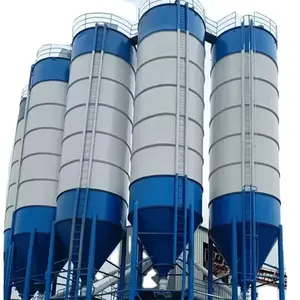 Silo de cemento de pequeña capacidad de 100 toneladas, Silo de hormigón tipo atornillado para planta dosificadora de hormigón de buena calidad