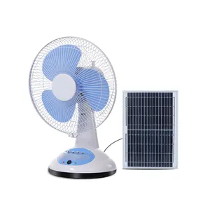 Solar Cooler Solar/Rechargeable Lamp Dc Rechargeable Cooling Table Fan Solar Rechargeable Fan With Panel Battery